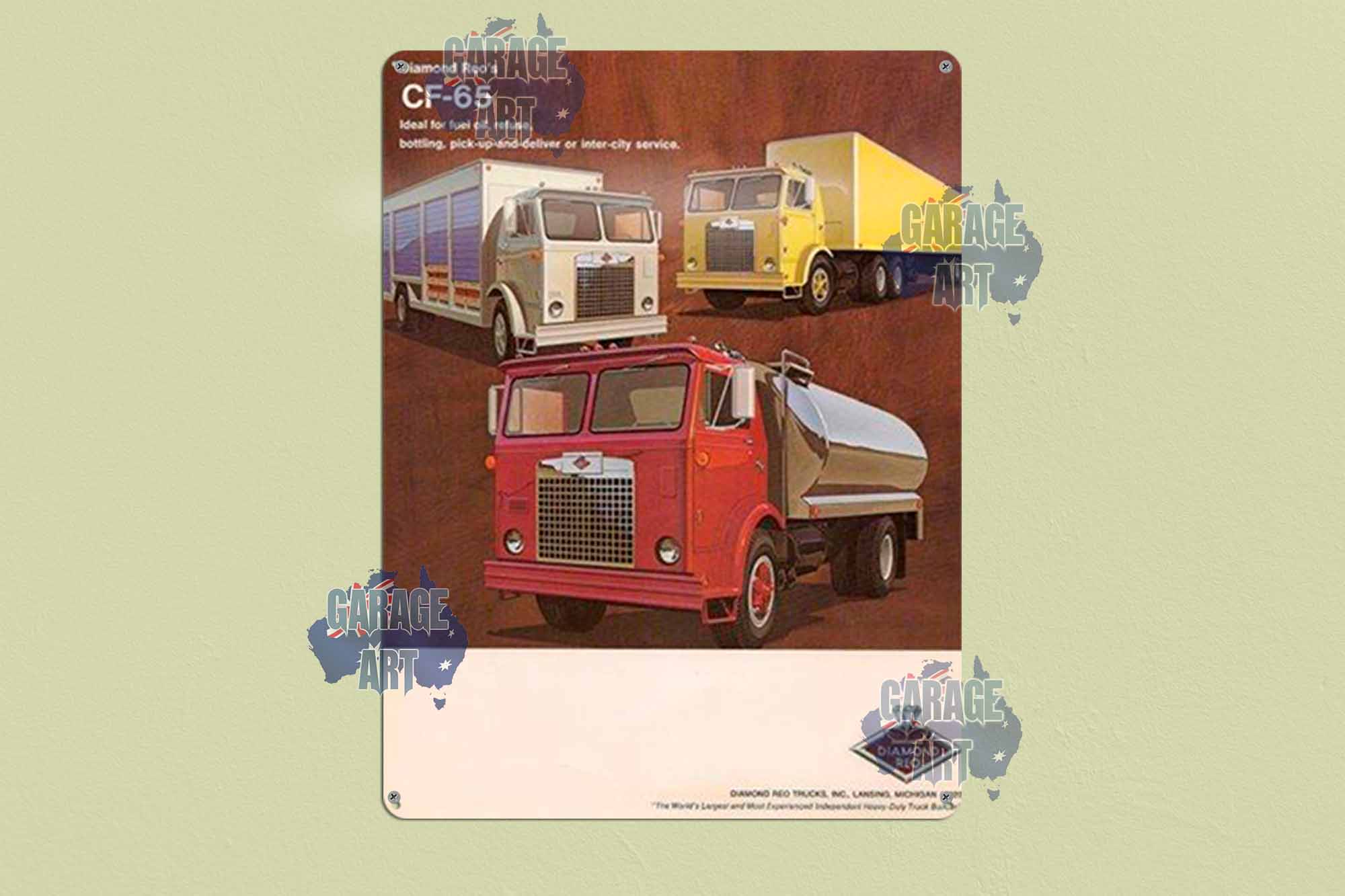 Diamond T CF65 Trucks Tin Sign freeshipping - garageartaustralia