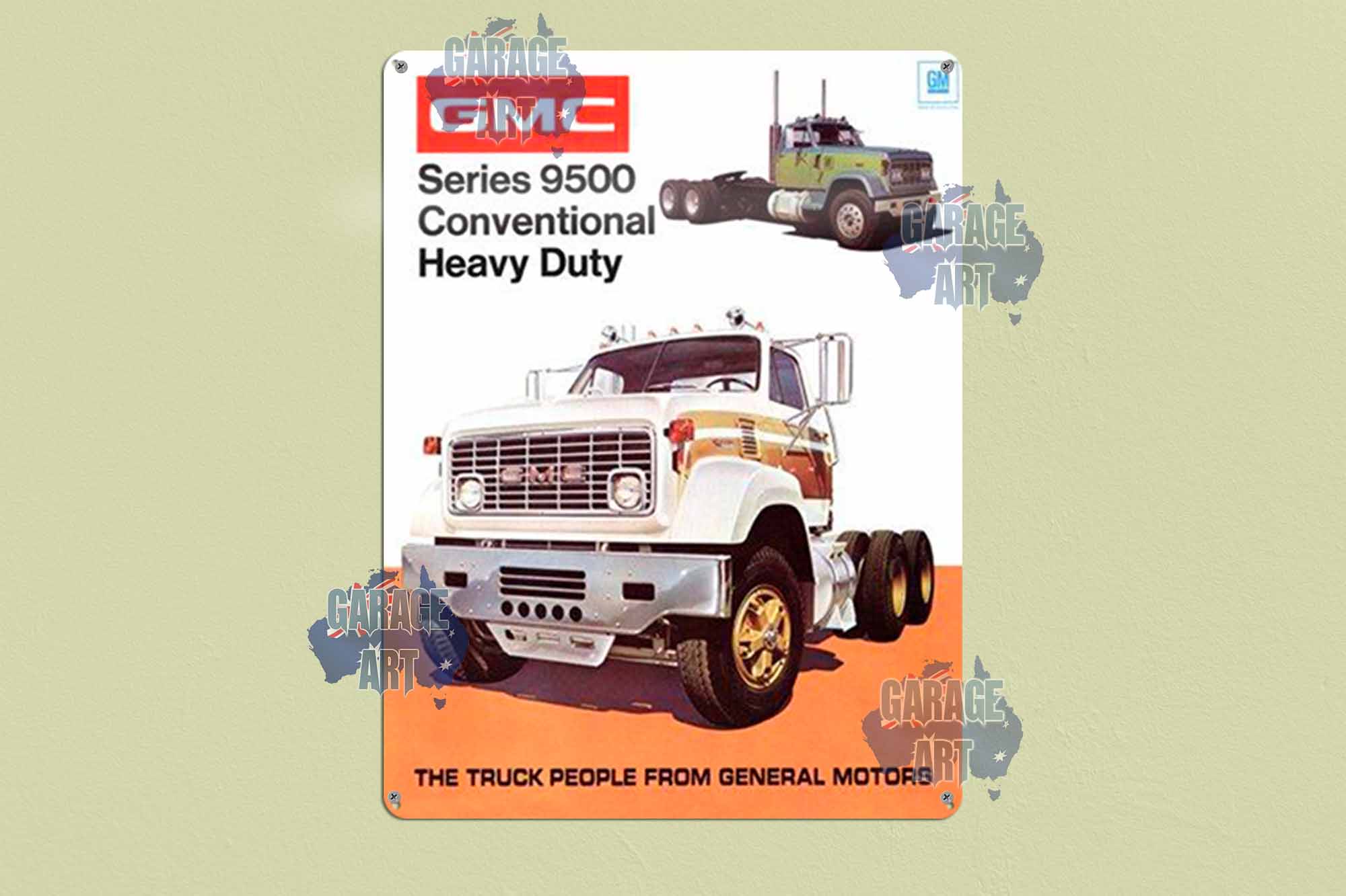 GMC Truck Series 9500 Tin Sign freeshipping - garageartaustralia