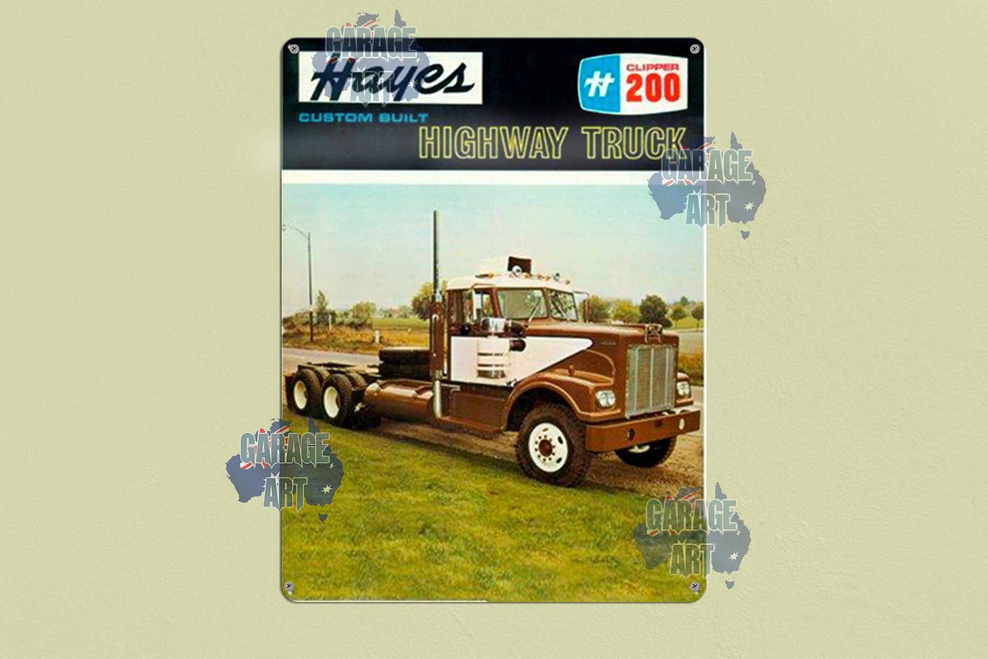 Hayes Clipper Truck Tin Sign freeshipping - garageartaustralia