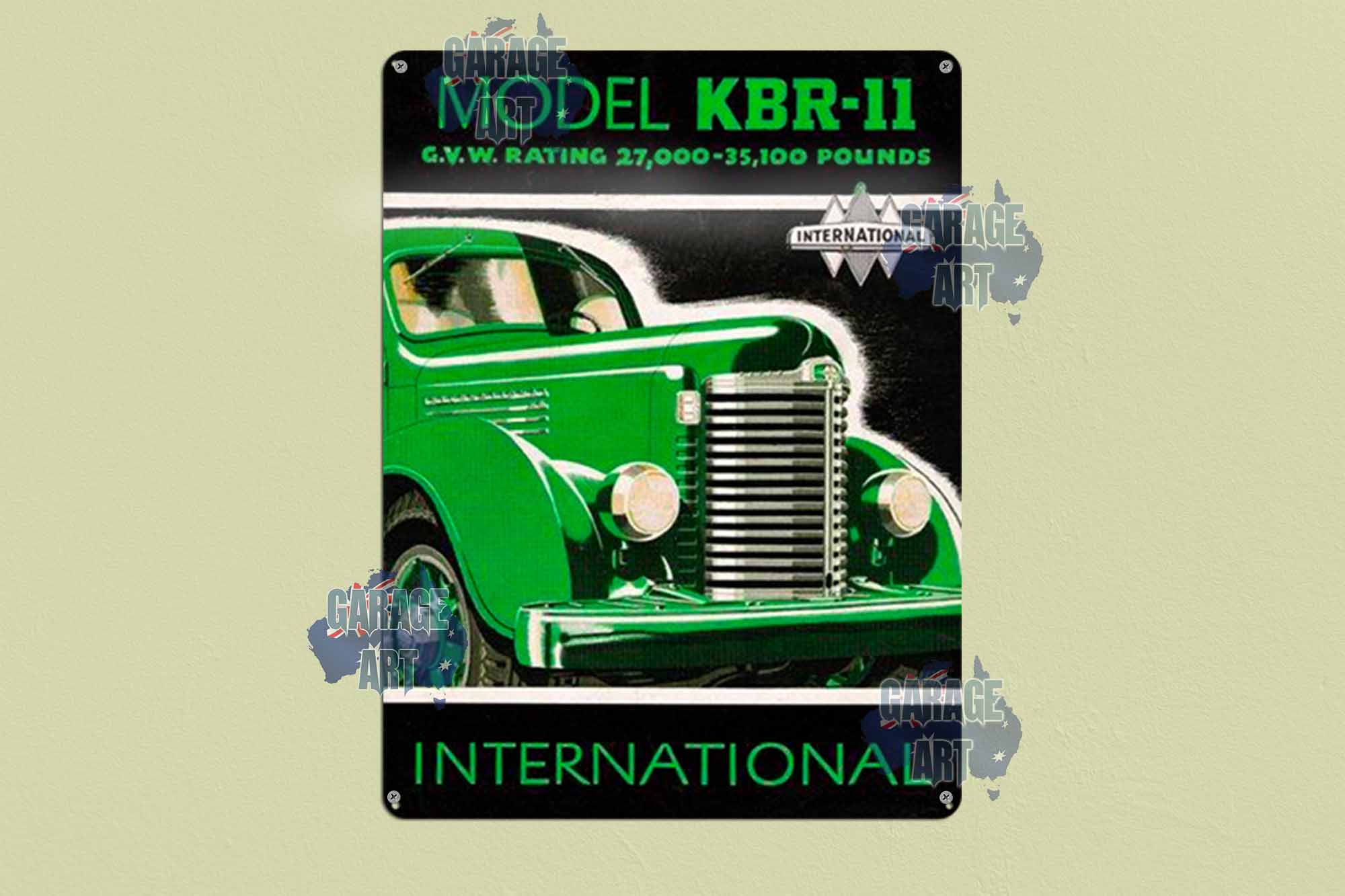 International Truck KBR 11 Tin Sign freeshipping - garageartaustralia