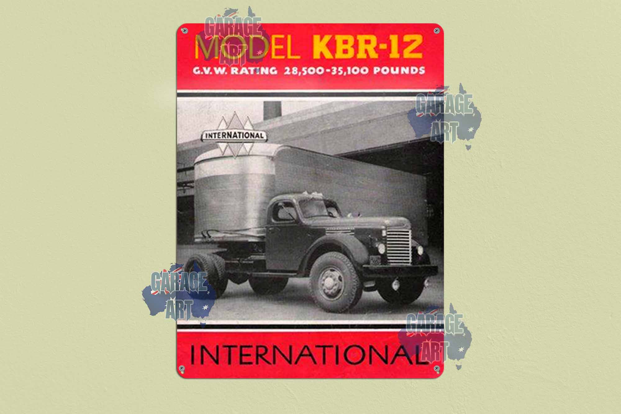 International Truck KBR12 Tin Sign freeshipping - garageartaustralia