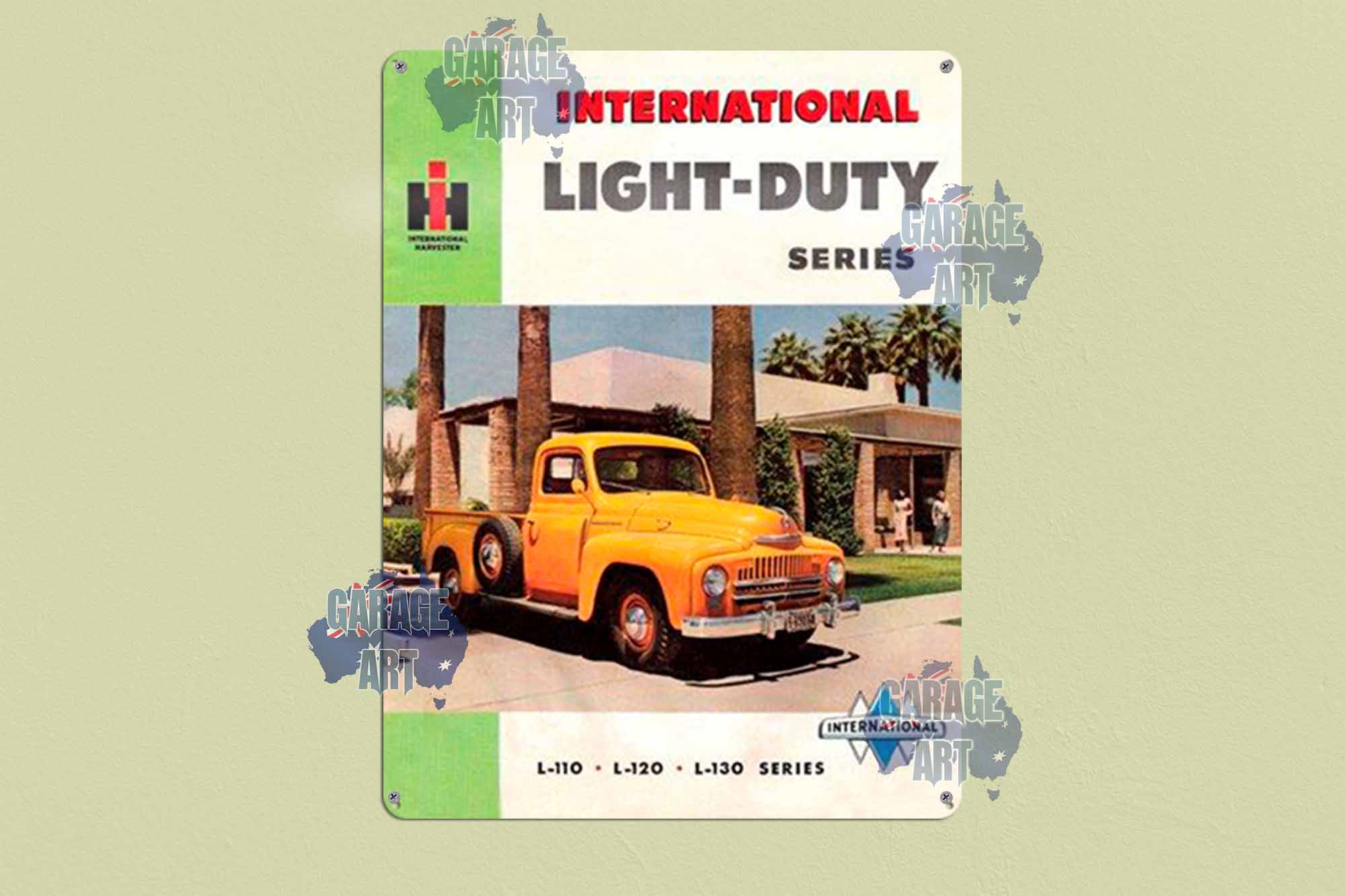 International Truck Light Duty Tin Sign freeshipping - garageartaustralia