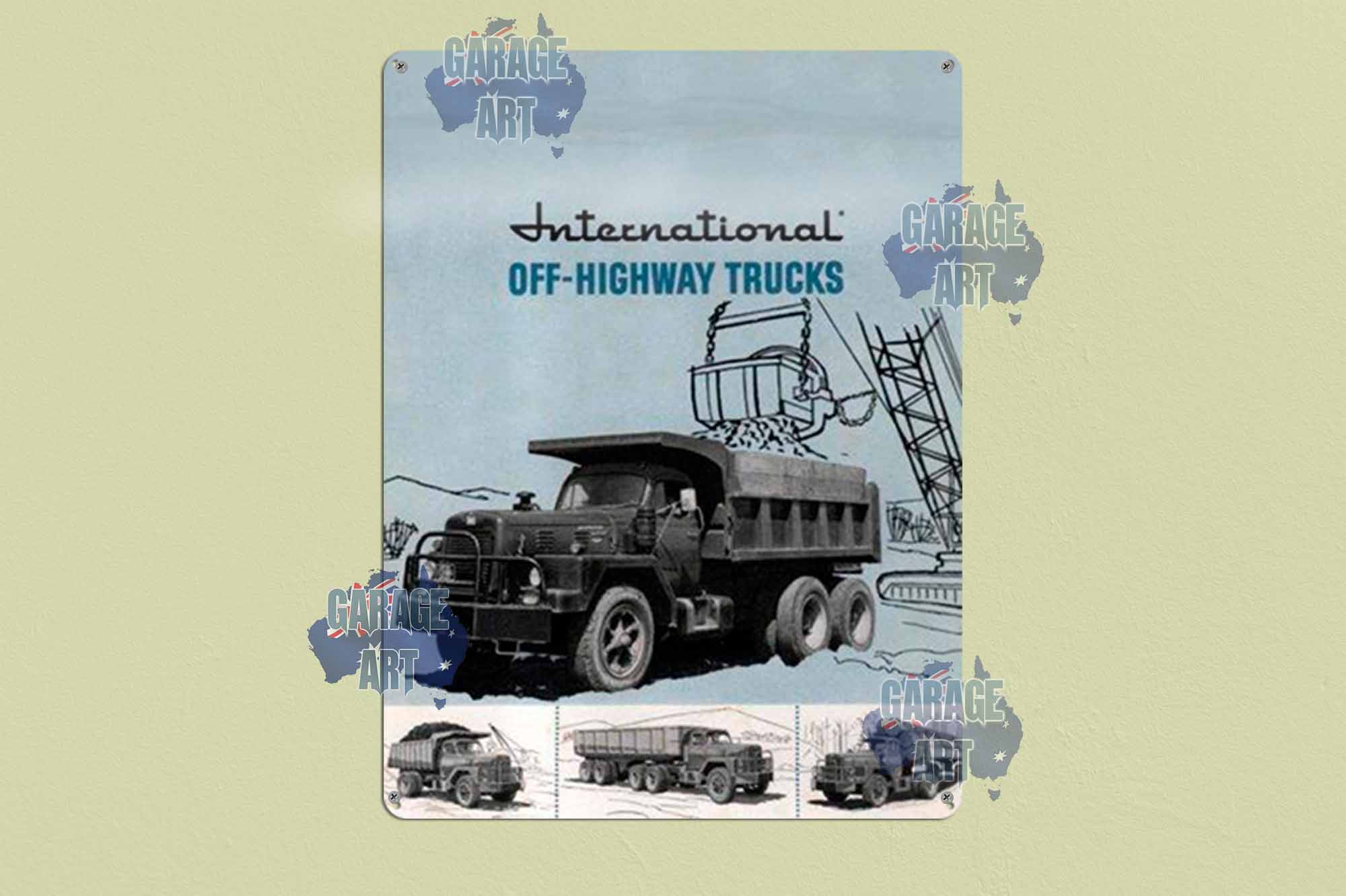 International Trucks For Off Highway Tin Sign freeshipping - garageartaustralia