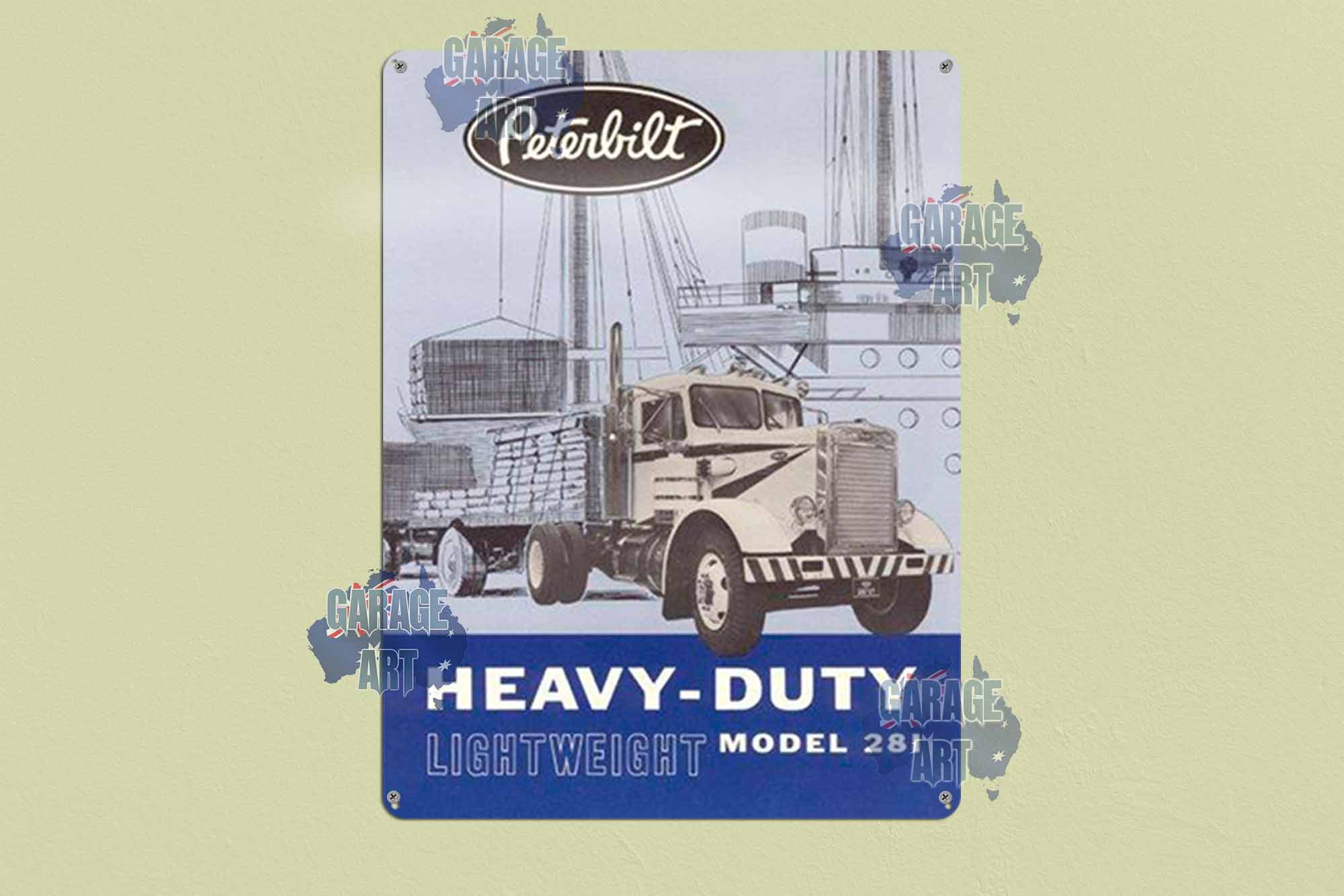 Peterbilt Truck 281 Heavy Duty Tin Sign freeshipping - garageartaustralia
