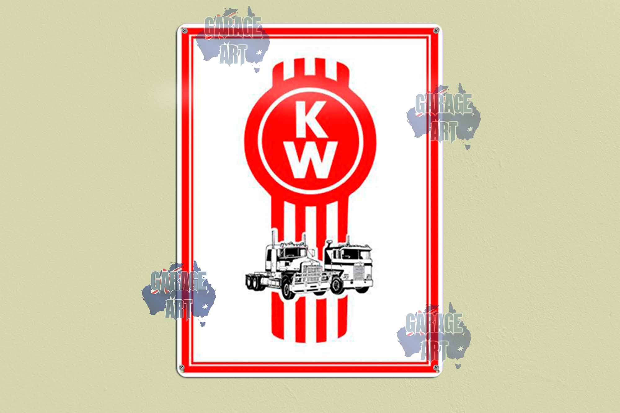 Kenworth Truck Logo Tin Sign freeshipping - garageartaustralia