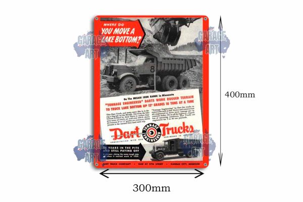 Dart Trucks Tin Sign freeshipping - garageartaustralia