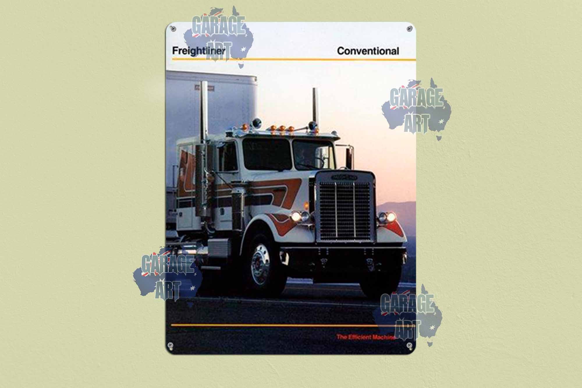 Conventional Freightliner Truck Tin Sign freeshipping - garageartaustralia