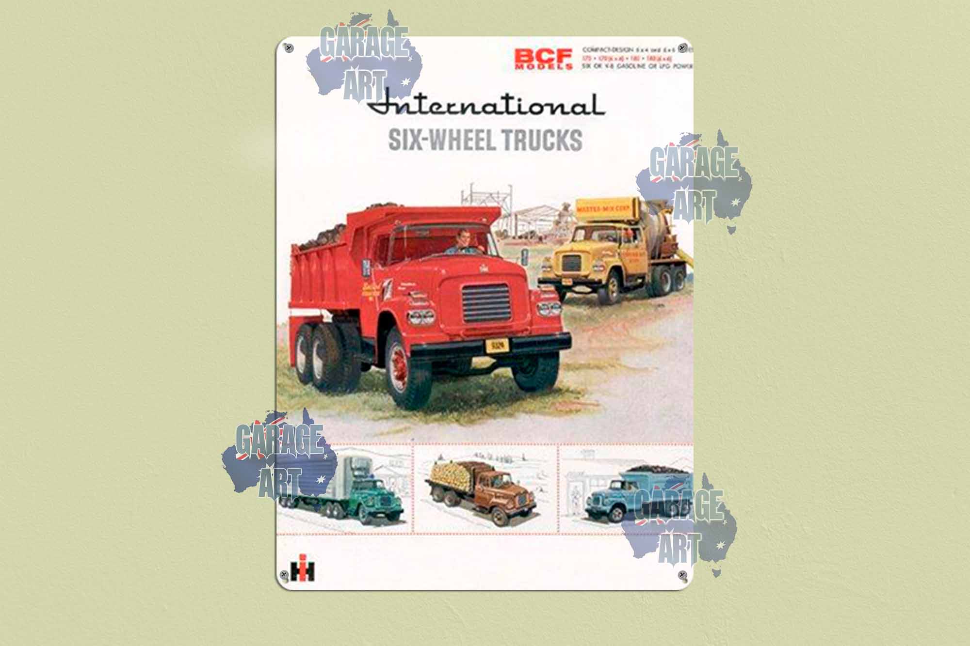International Truck BCF Models Tin Sign freeshipping - garageartaustralia