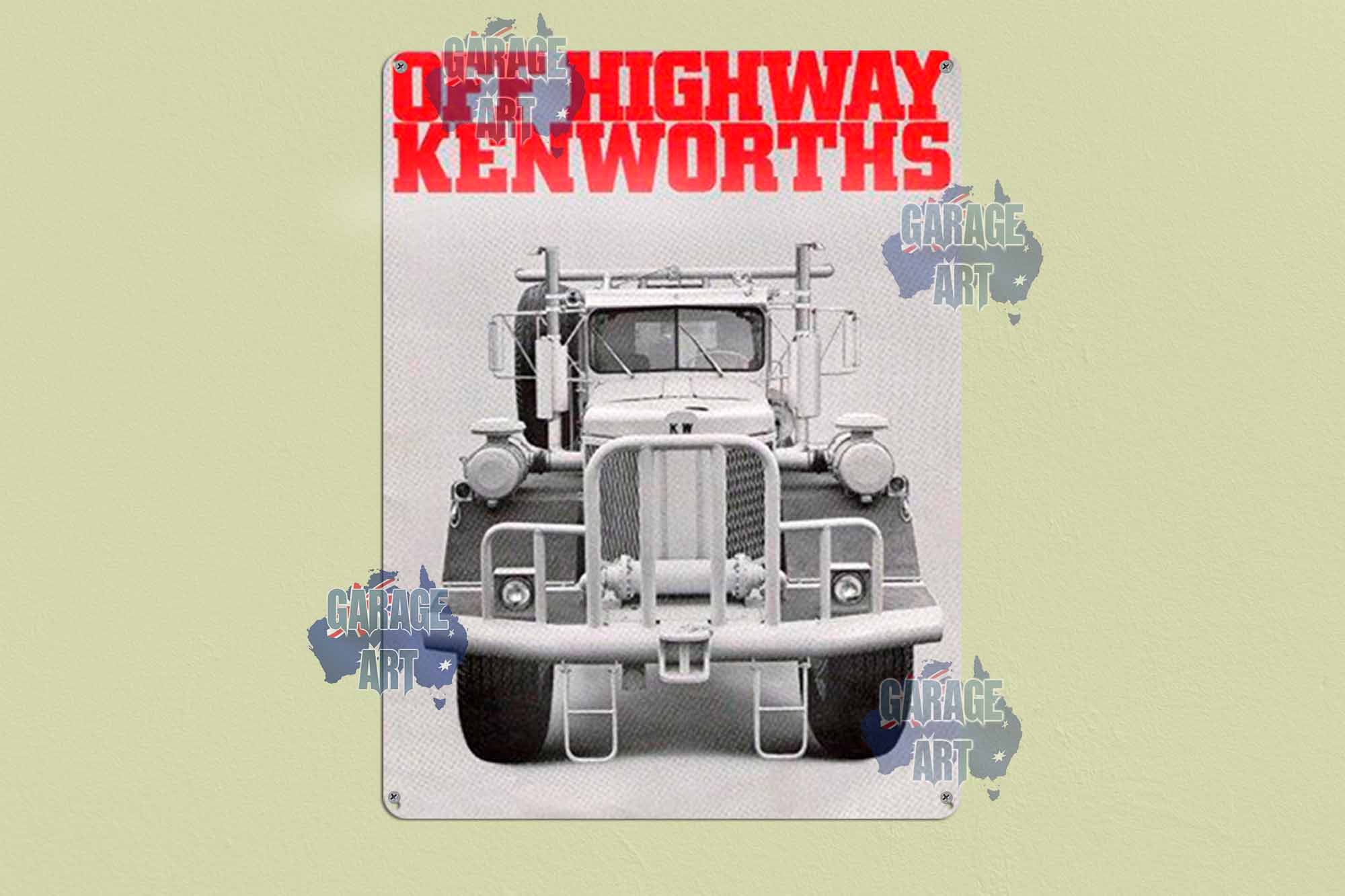Kenworth Trucks Off Highway Trucks Tin Sign freeshipping - garageartaustralia