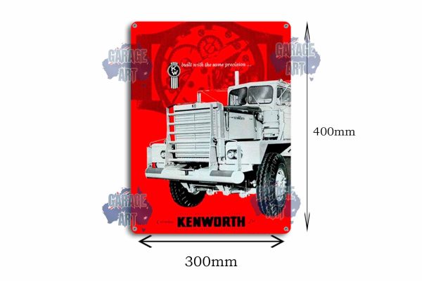 Kenworth Trucks Built With Precision Tin Sign freeshipping - garageartaustralia
