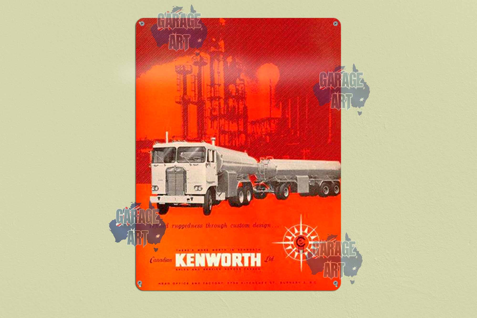 Kenworth Fuel Tanker Truck Tin Sign freeshipping - garageartaustralia