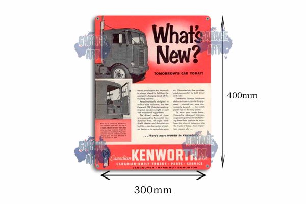 Kenworth Tomorrows Truck Today Tin Sign freeshipping - garageartaustralia