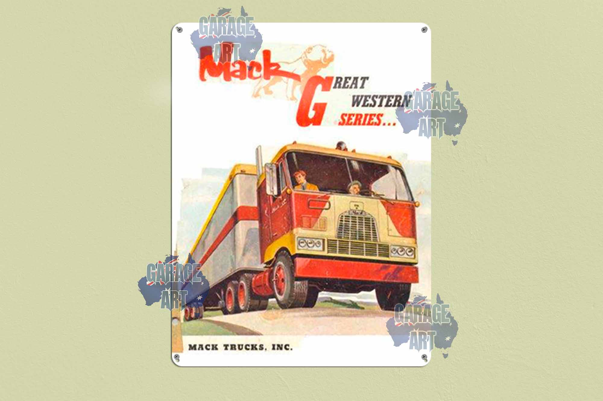 Mack Trucks Great Western Series Tin Sign freeshipping - garageartaustralia