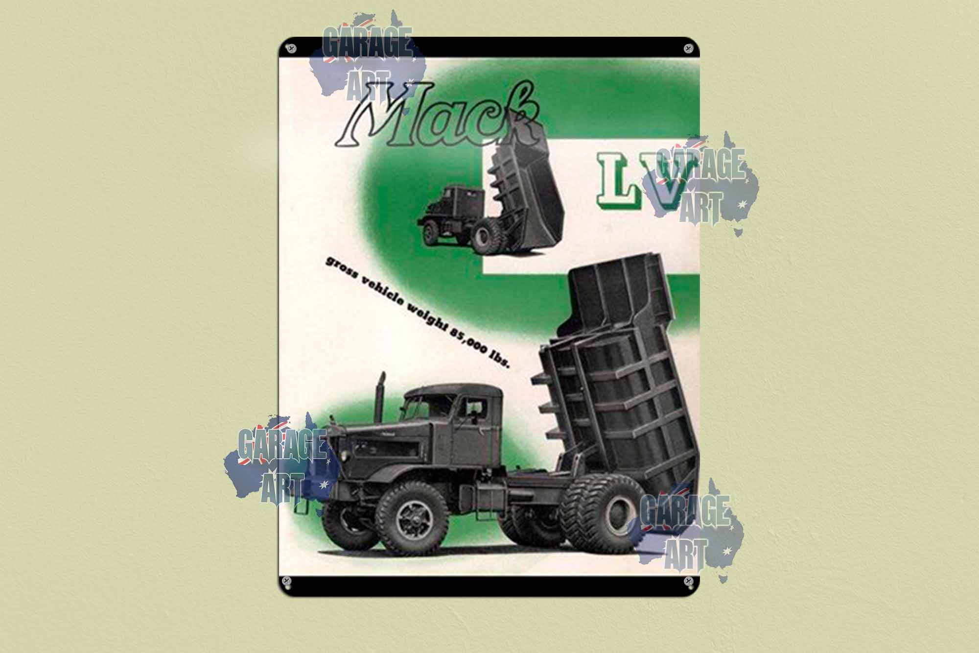Mack Trucks LV Series Tin Sign freeshipping - garageartaustralia