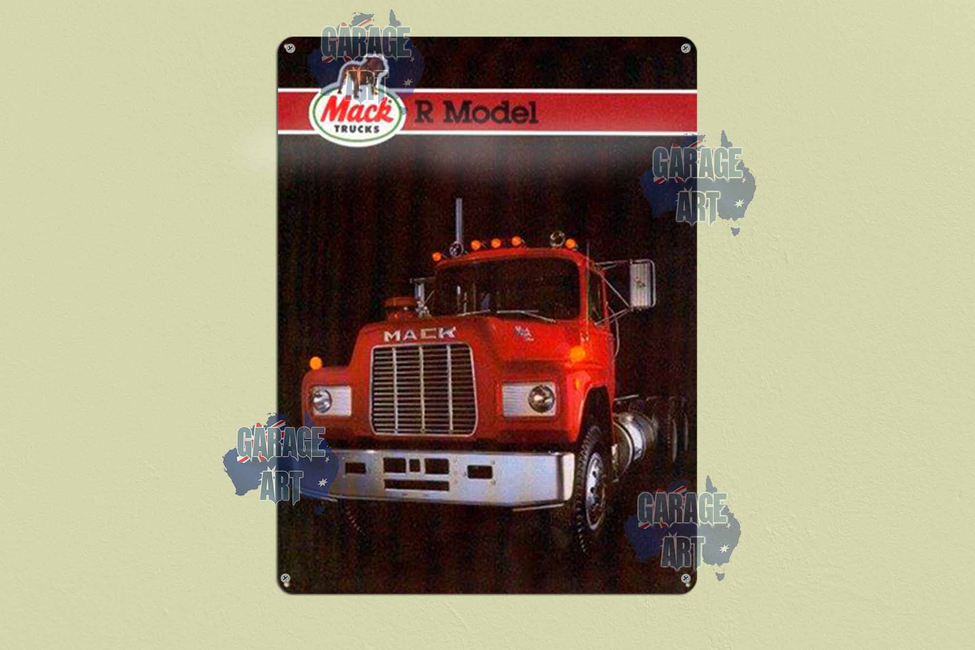 Mack R Model Trucks Tin Sign freeshipping - garageartaustralia