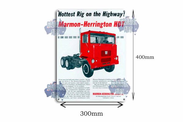 Marmon Herrington Trucks Tin Sign freeshipping - garageartaustralia