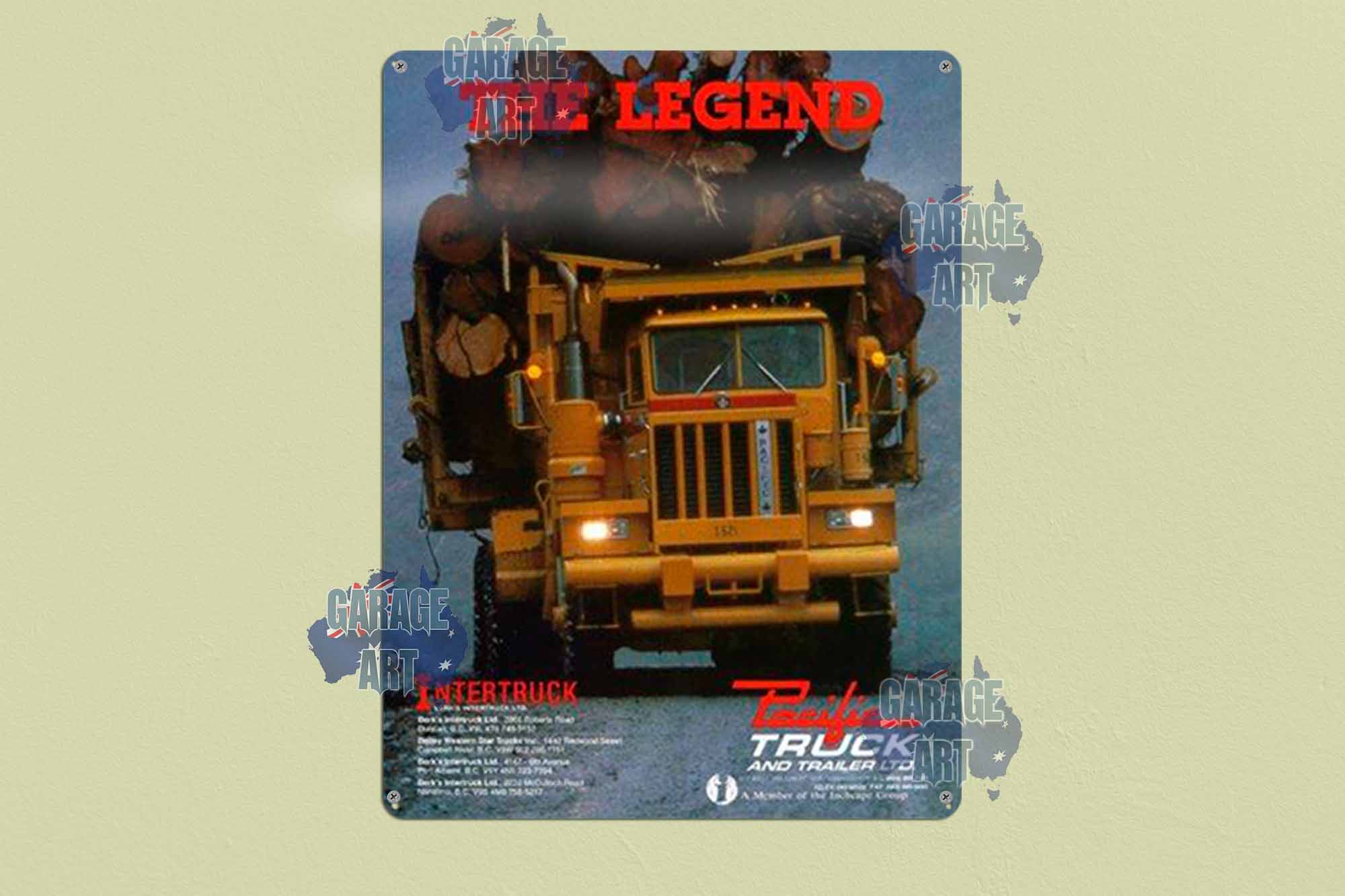 Pacific Trucks The Legends Tin Sign freeshipping - garageartaustralia