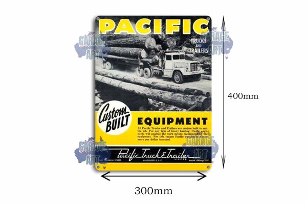 Pacific Trucks Custom Built Equipment Tin Sign freeshipping - garageartaustralia