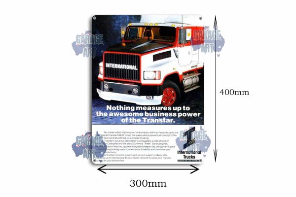International Trucks Nothing Measures Up Tin Sign freeshipping - garageartaustralia