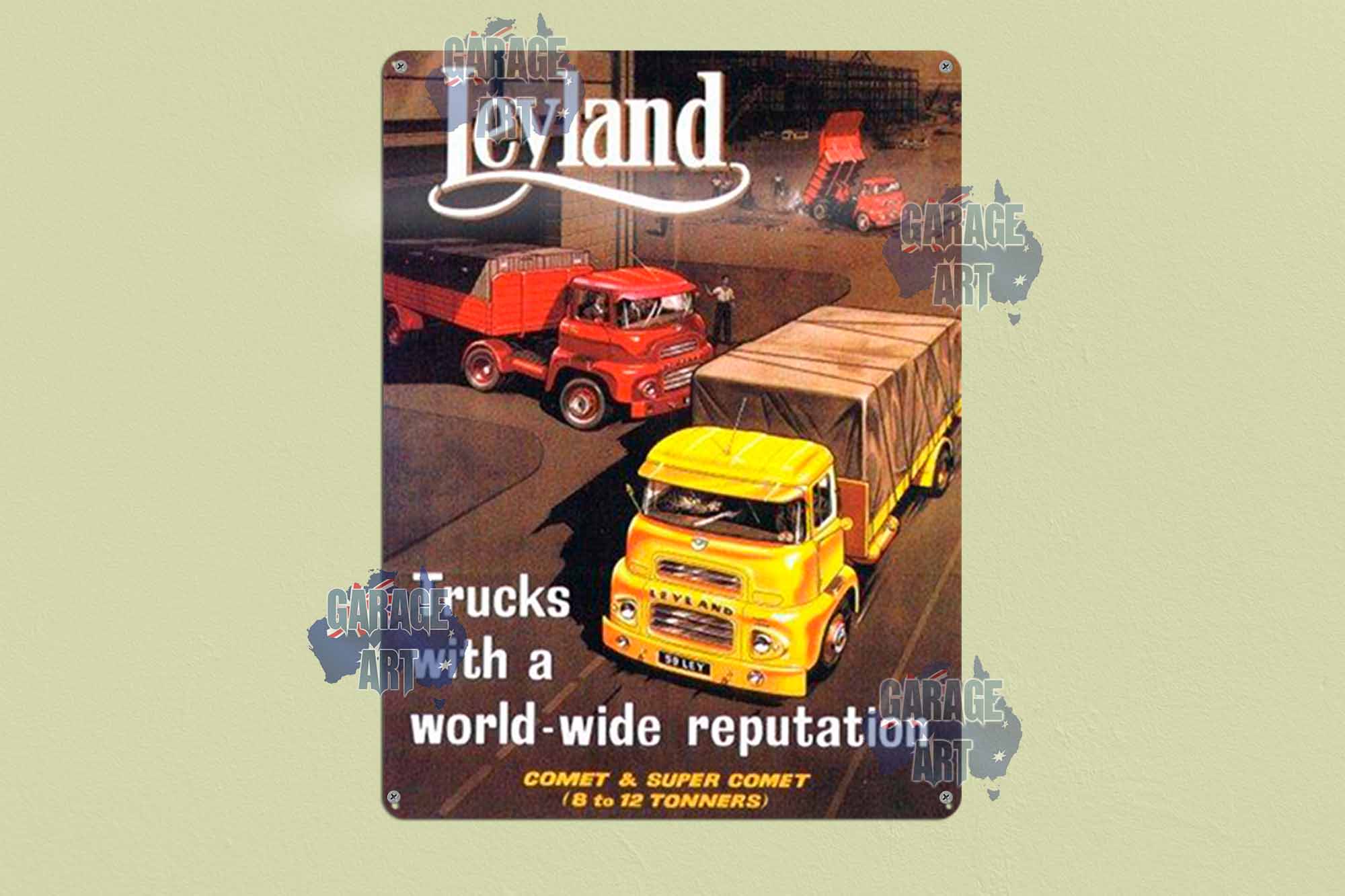 Leyland Trucks Worldwide Reputation Tin Sign freeshipping - garageartaustralia