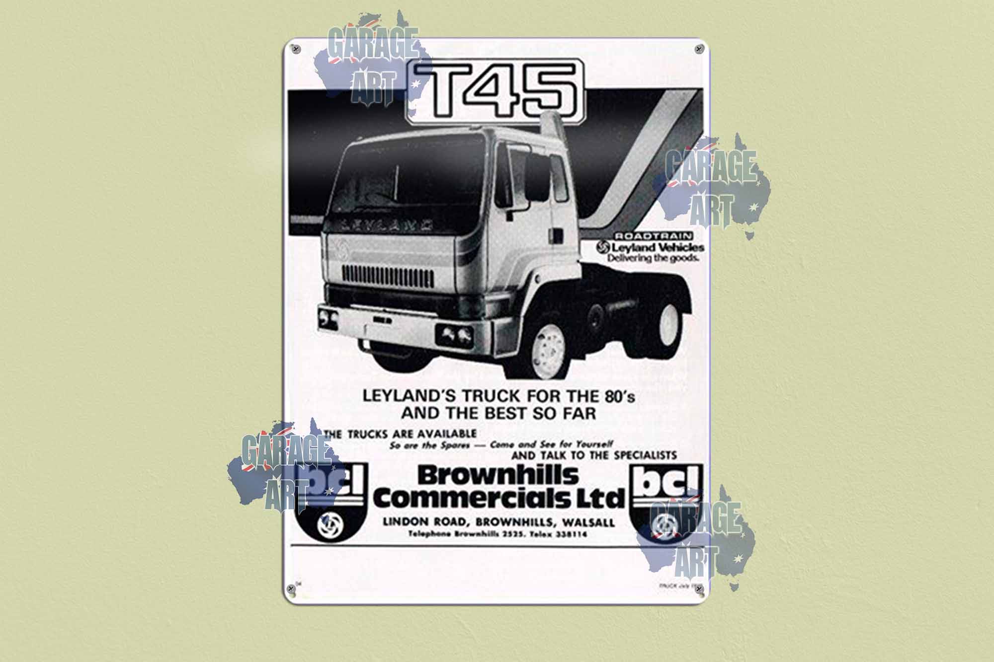 Leyland T45 Truck Tin Sign freeshipping - garageartaustralia