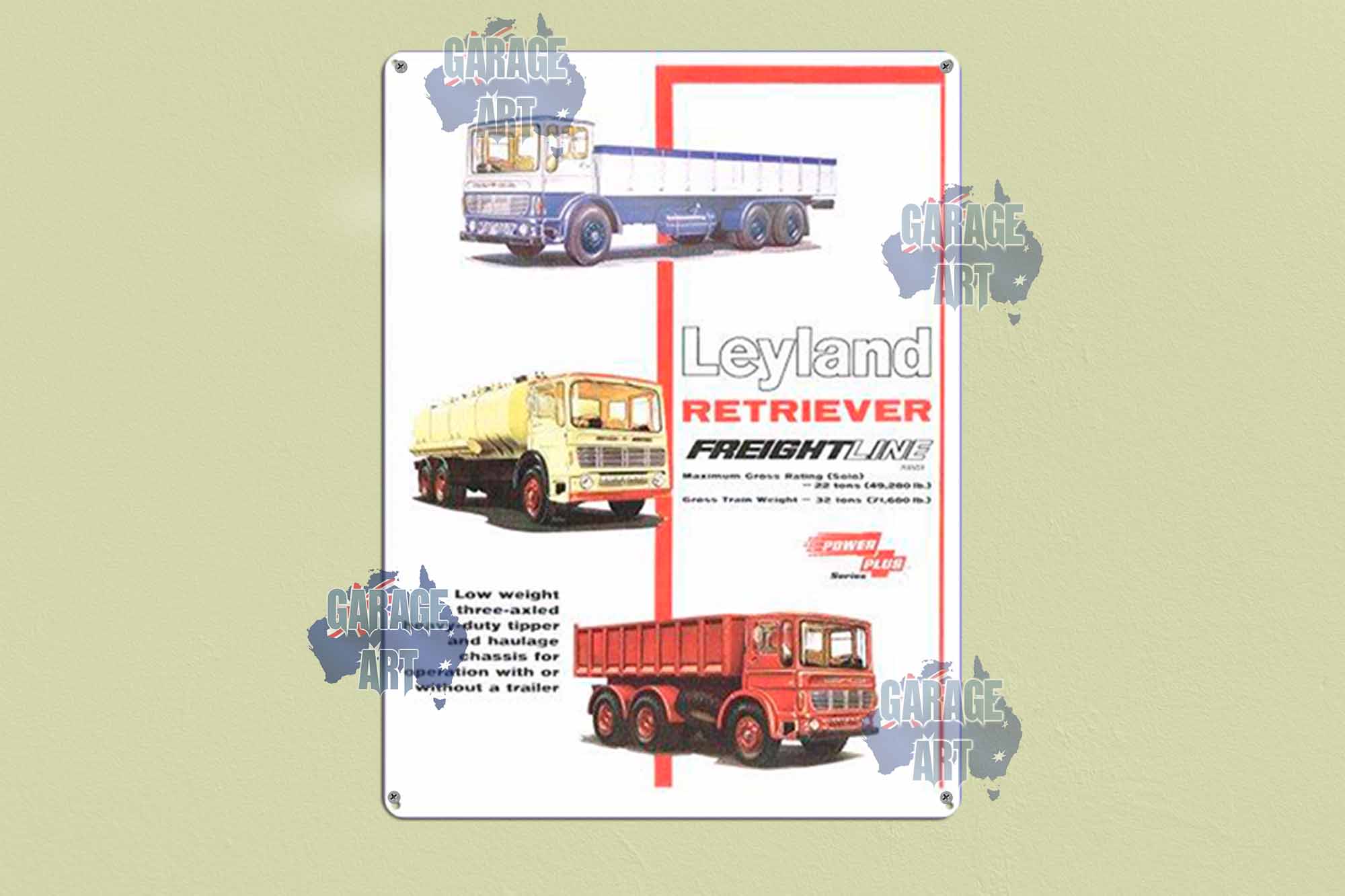 Leyland Trucks Retriever Freightline Tin Sign freeshipping - garageartaustralia