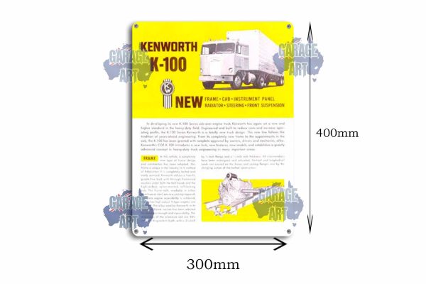 Kenworth K 100 Trucks Tin Sign freeshipping - garageartaustralia