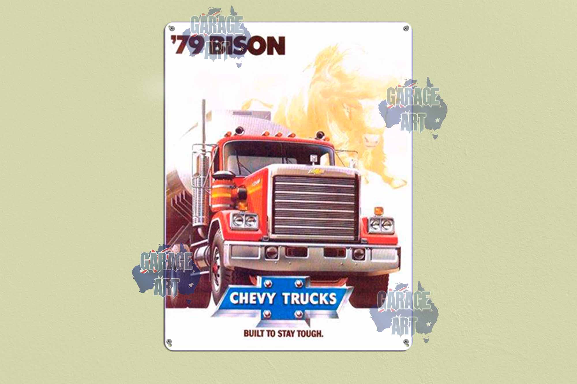 Chevrolet Truck the 1979 Bison Tin Sign freeshipping - garageartaustralia