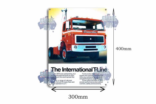 International Truck T Line Series Tin Sign freeshipping - garageartaustralia
