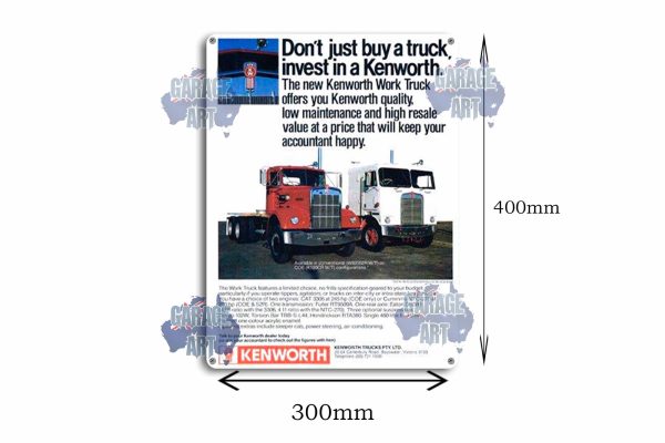 Kenworth Trucks What an Investment Tin Sign freeshipping - garageartaustralia