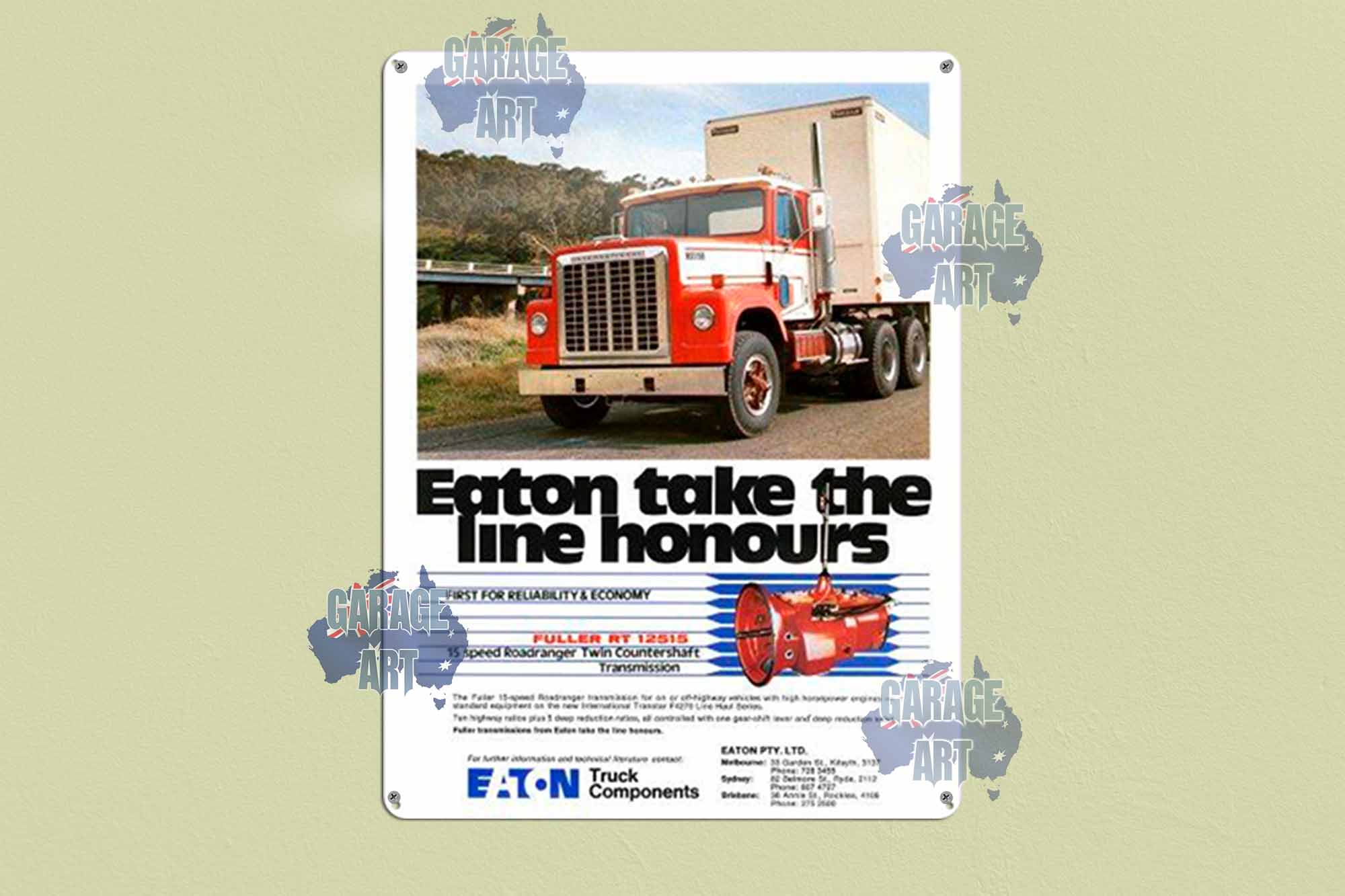 Eaton Truck Components Tin Sign freeshipping - garageartaustralia