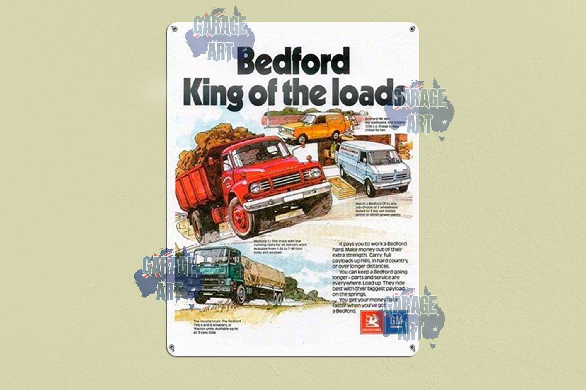 Bedford Trucks King of Loads Tin Sign freeshipping - garageartaustralia