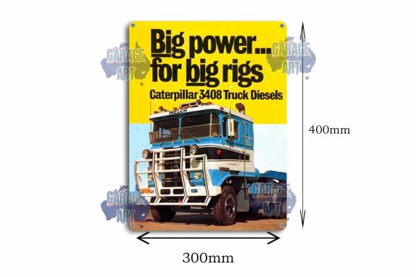 Atkinson Trucks Big Power in Big Rigs Tin Sign freeshipping - garageartaustralia