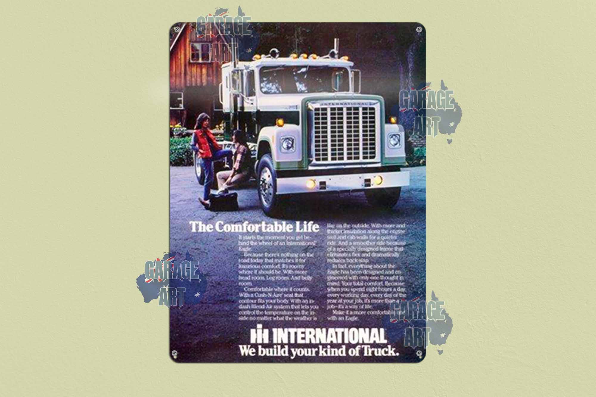 International Trucks Build Your Kind of Trucks Tin Sign freeshipping - garageartaustralia