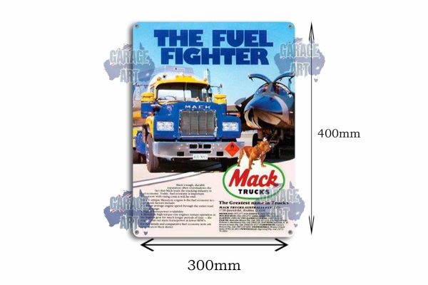 Mack Trucks The Fuel Fighter Tin Sign freeshipping - garageartaustralia