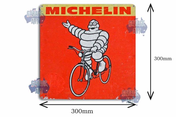Michelin bike 300mmx300mm Tin Sign freeshipping - garageartaustralia