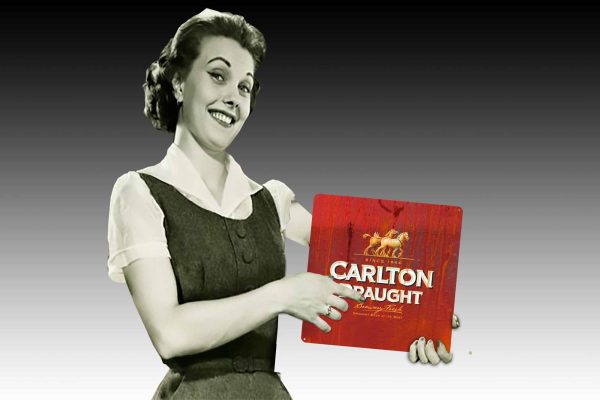 Carlton Draught Stressed 300mmx300mm Tin Sign freeshipping - garageartaustralia