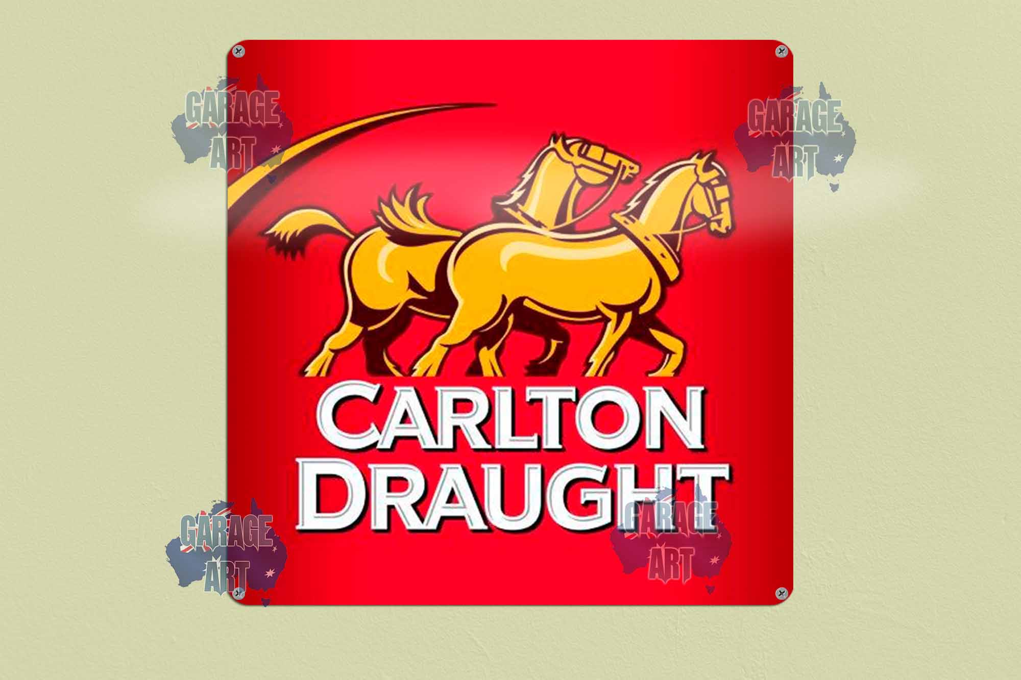 Carlton Draught Logo 300mmx300mm Tin Sign freeshipping - garageartaustralia