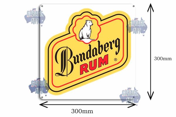 Bundaberg Rum 300mmx300mm Tin Sign freeshipping - garageartaustralia