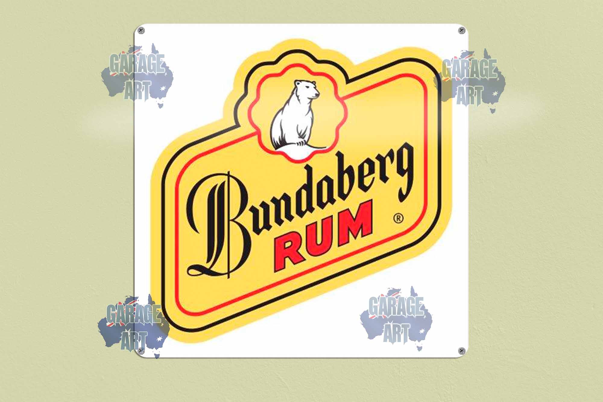 Bundaberg Rum 300mmx300mm Tin Sign freeshipping - garageartaustralia