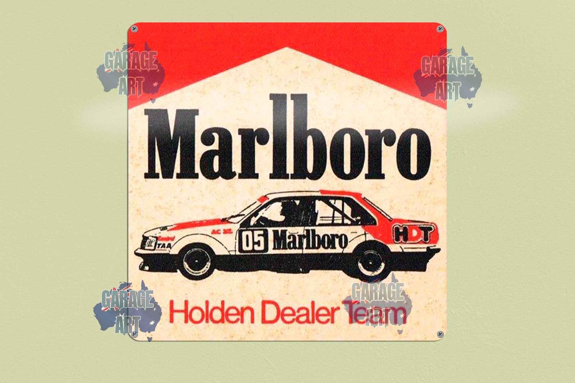 Holden Dealer Marlboro 300mmx300mm Tin Sign freeshipping - garageartaustralia