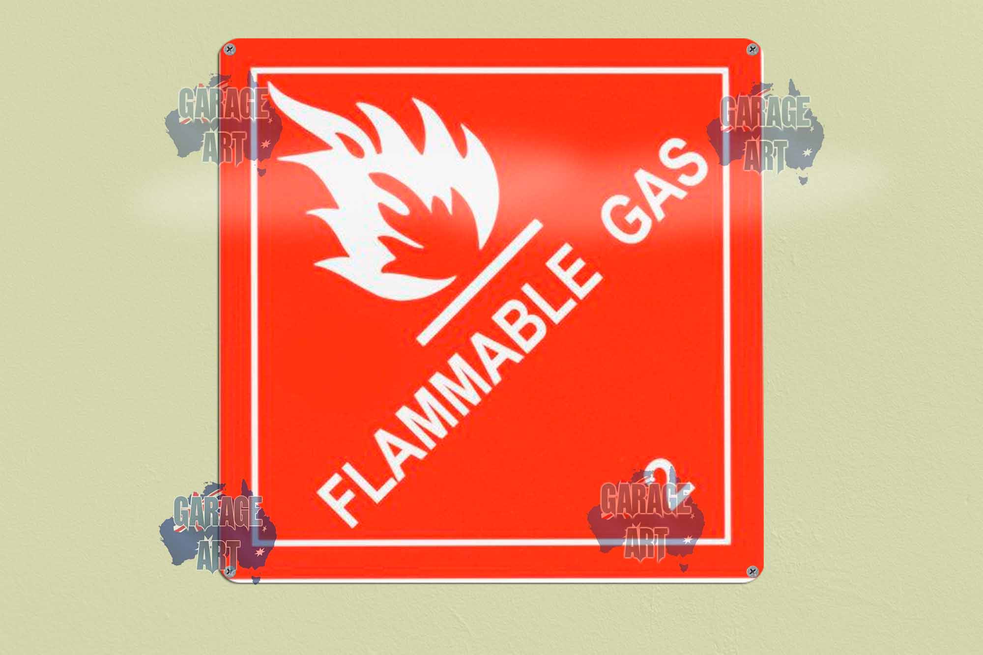 Flammable 300mmx300mm Tin Sign freeshipping - garageartaustralia
