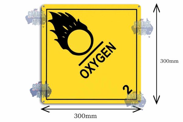 Oxygen 300mmx300mm Tin Sign freeshipping - garageartaustralia