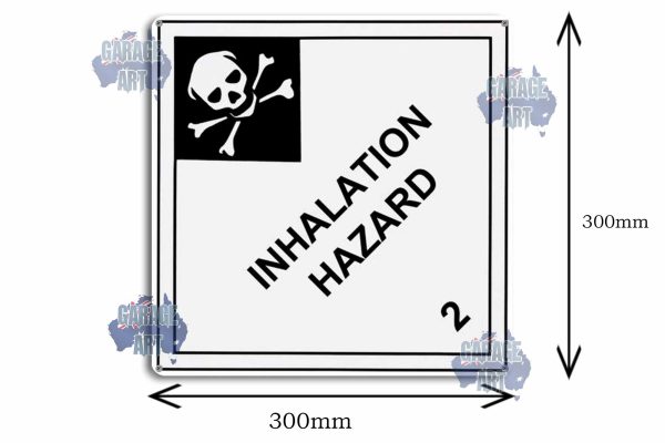 Inhalation Hazard 300mmx300mm Tin Sign freeshipping - garageartaustralia