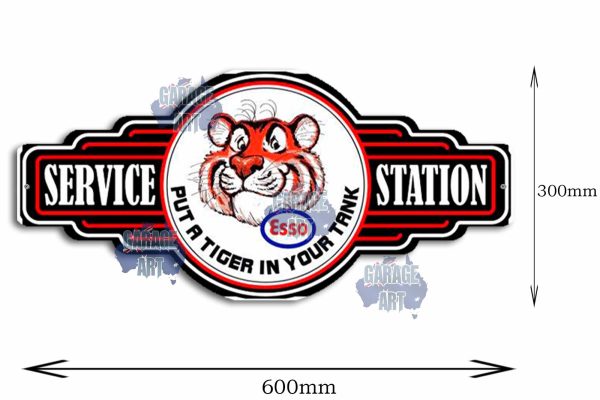 Esso Put a Tiger in Your Tank Service Station Logo Tin Sign freeshipping - garageartaustralia