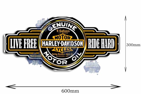Harley Davidson Genuine Motor Oil Tin Sign freeshipping - garageartaustralia