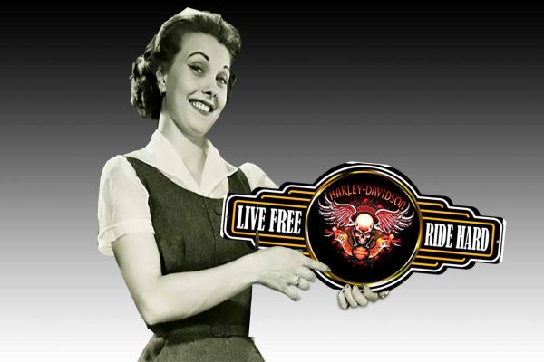 Harley Davidson Live Free Tin Sign freeshipping - garageartaustralia