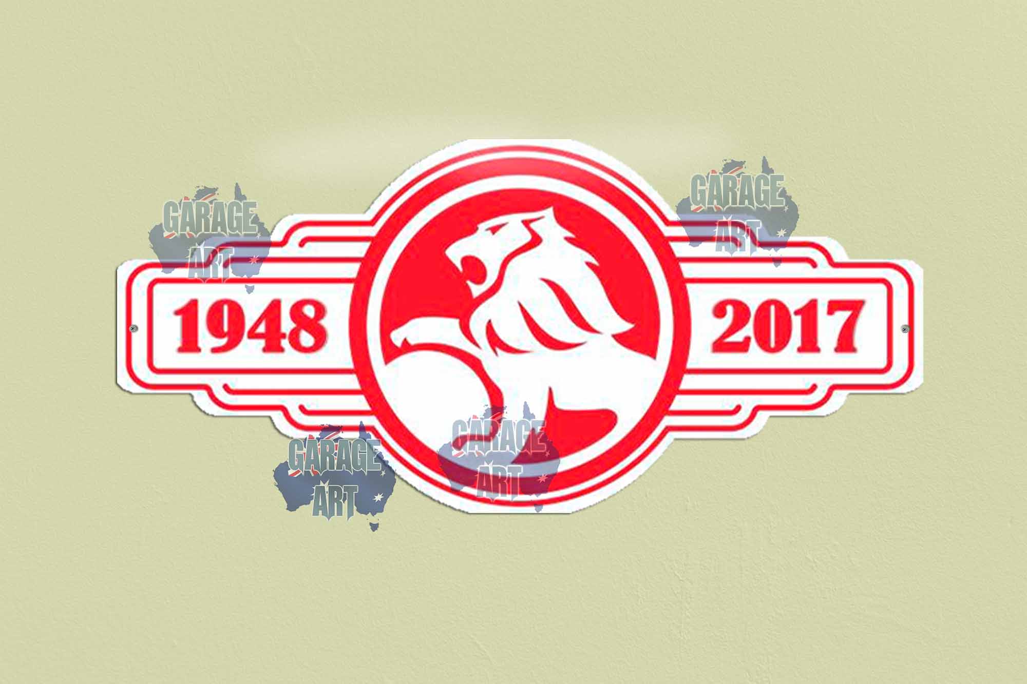 Holden Lion 1948 to 2017  Tin Sign freeshipping - garageartaustralia