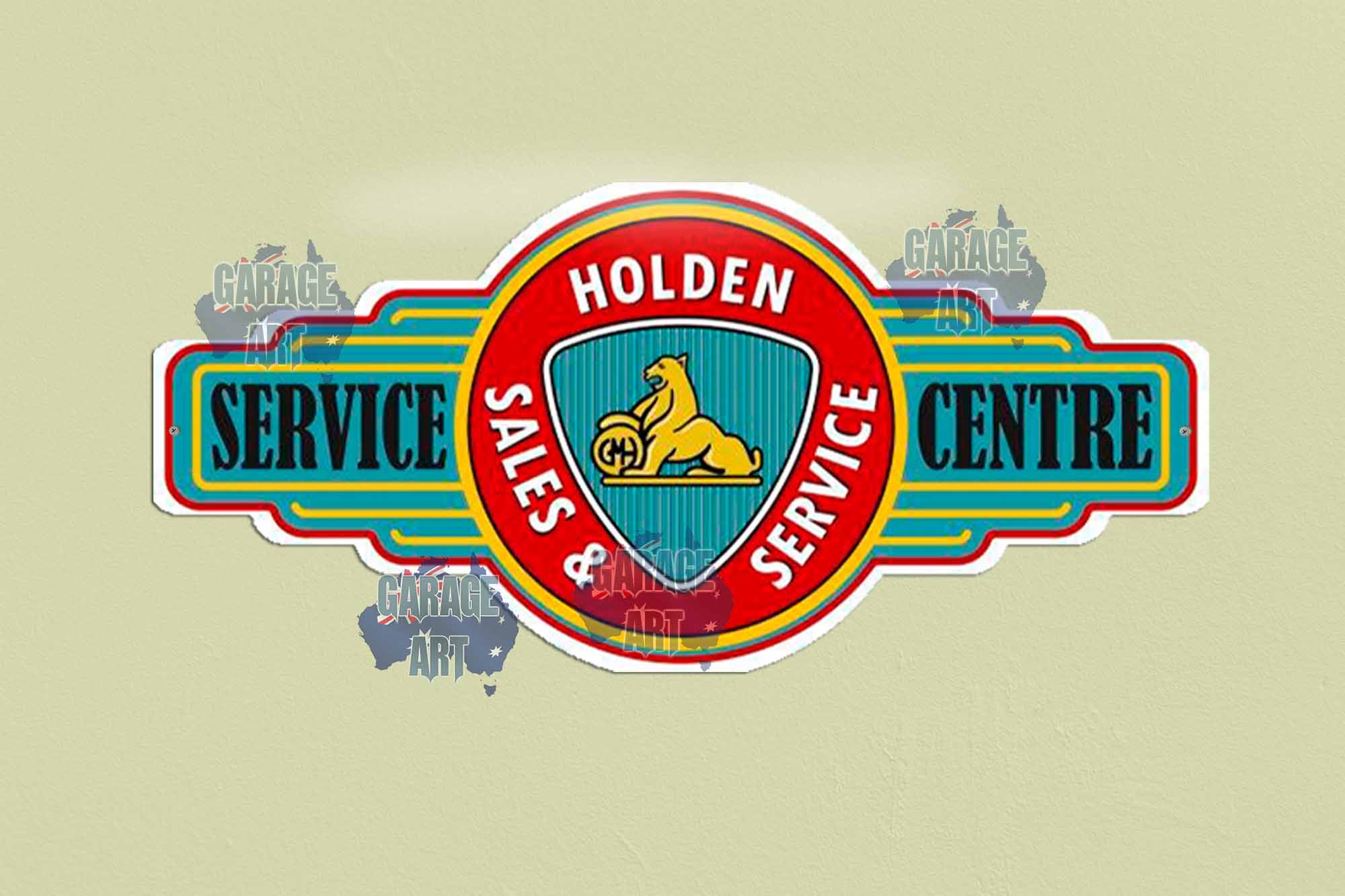 Holden Sales and Service Logo Tin Sign freeshipping - garageartaustralia