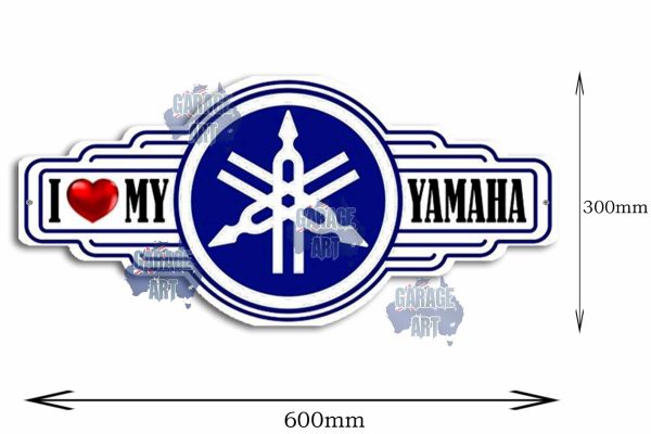 I Love My Yamaha Tin Sign freeshipping - garageartaustralia